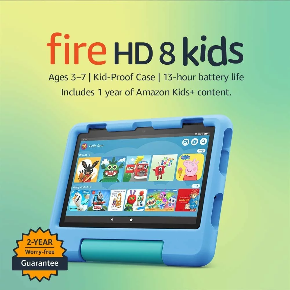 Amazon Fire HD 8 Kids 32GB - 8" HD, 13hr Battery, Hexa-Core, Kid-Proof Case