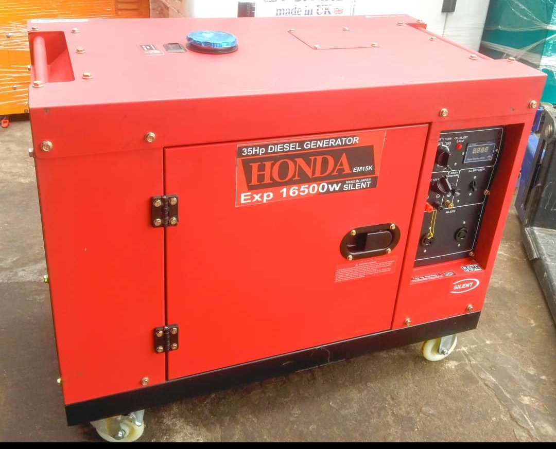 Honda 15kVA Portable Diesel Generator - Silent, AVR, Electric Start, 2x 1.5HP + 2x 2.5HP AC Load