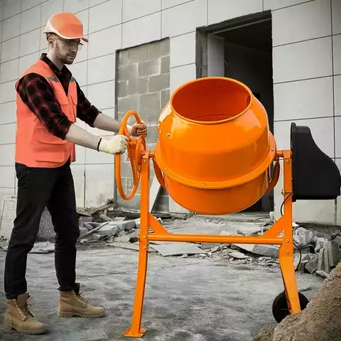 120L Portable Electric Concrete Mixer with Wheels