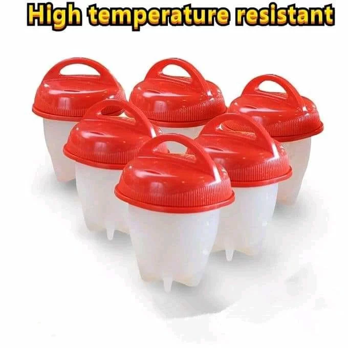 6-Pack Silicone Egg Poachers - Non-Stick, BPA-Free, Microwave/Stove, Dishwasher Safe