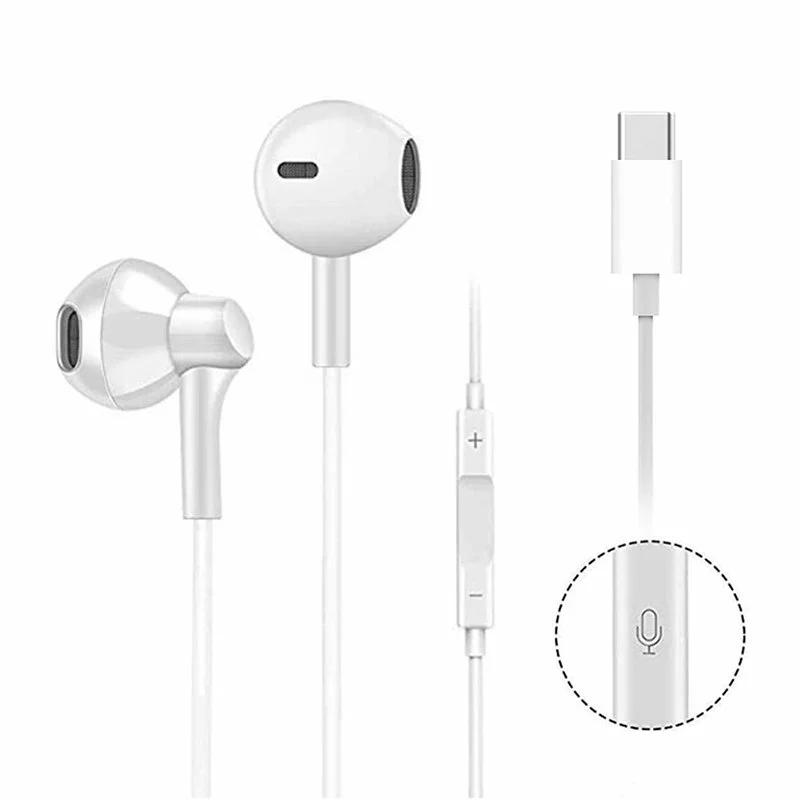 Hi-Res USB-C Digital Earbuds with Built-in DAC & Noise Cancelling Mic