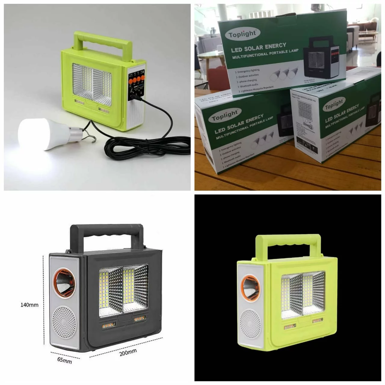 Multifunctional Waterproof Solar LED Lamp with Bluetooth & Mosquito Repellent