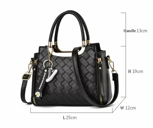 Black Snake-Embossed Leather Handbag