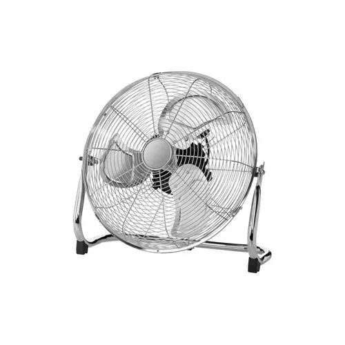 Challenge 18" Chrome Tilt Floor Fan - 110W, 3-Speed, Metal Guard, Portable