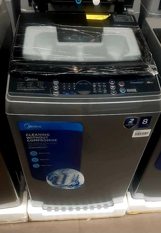 Mideast 8kg Top-Load Fully Automatic Washer - Fuzzy Logic, SS Drum, 7 Programs