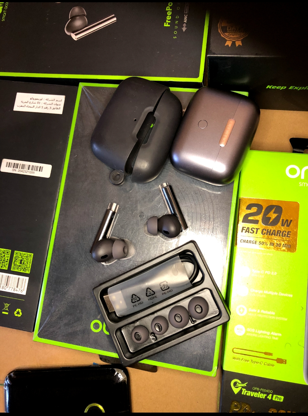 Oraimo Freepods Pro ANC Earbuds (45dB Noise Cancellation, 50hrs Playtime)