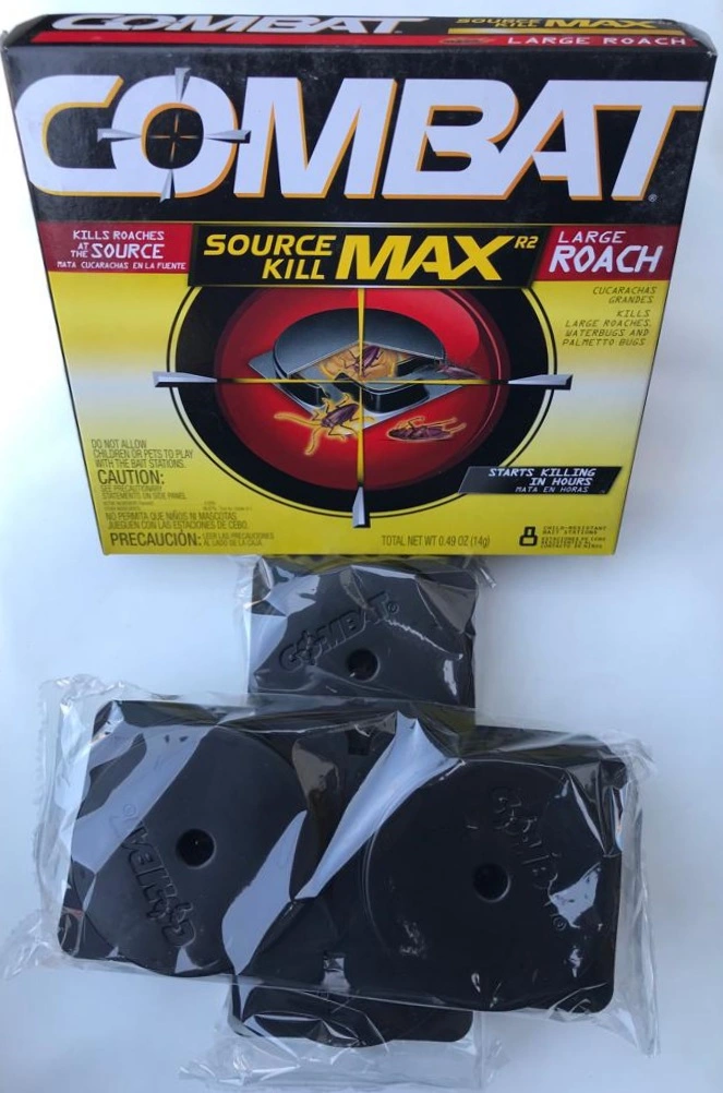 Combat Roach Bait Stations - 12-Pack Small + 8-Pack Large, Fipronil, 6-Month Nest Kill, Child-Safe