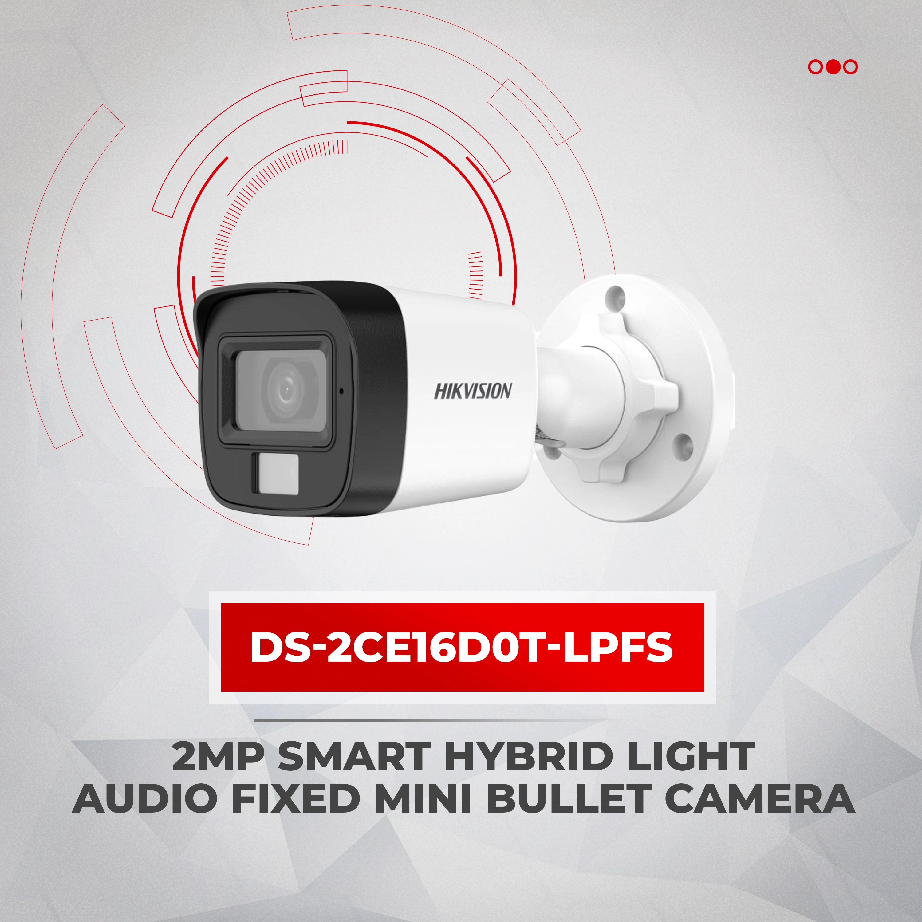 Hikvision DS-2CE16K0T-LFPS 3K Dual-Light Mini Bullet - 25m IR/20m White, Audio, IP67