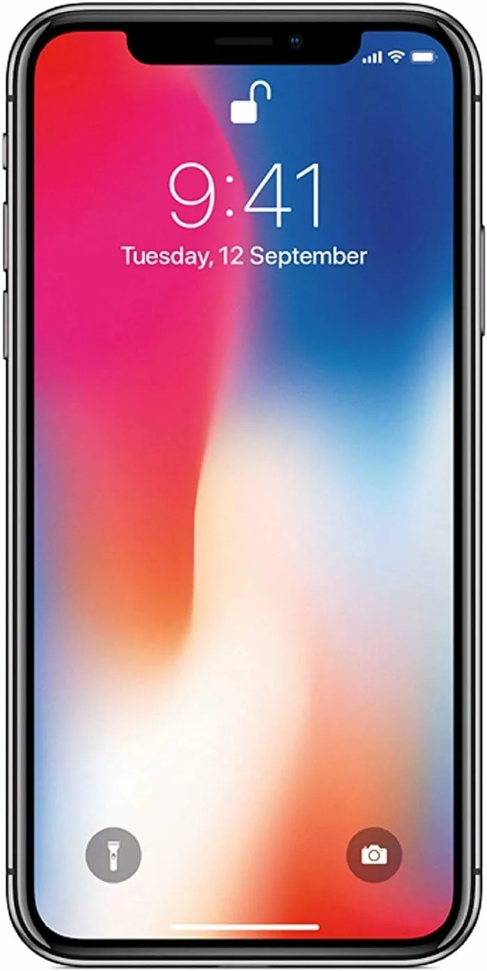 Apple iPhone X Smartphone (64GB, Silver - Professionally Renewed)