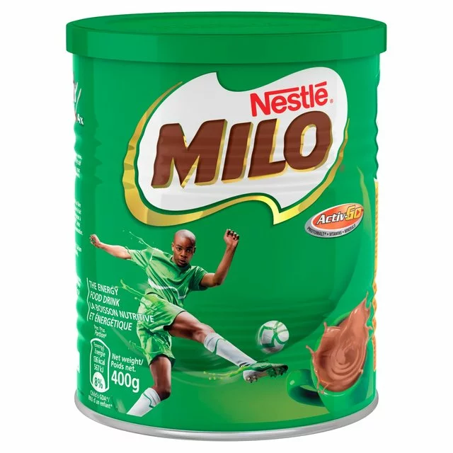 Nestlé Milo 400g Tin - Protomalt Chocolate Malt Drink, Vitamins B/D/Calcium/Iron, Family Pack