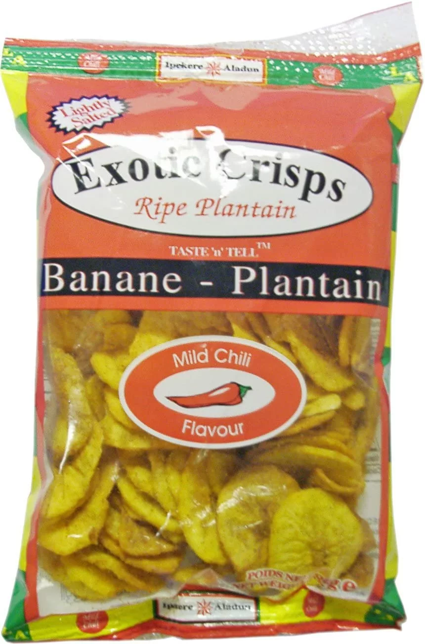 Traditional Spicy Plantain Chips - Chilli Flavour (85g x 10 Pack)