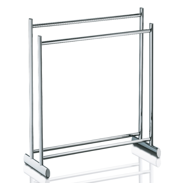 Kela Lunis Towel Holder - Almond-Shaped, Chrome, Wide Bars