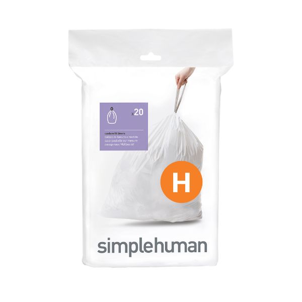 Simplehuman Code H Custom Fit Liners, 60-Pack