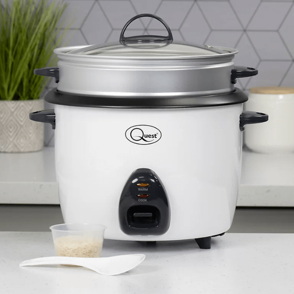 Quest 2-in-1 Rice Cooker & Steamer - 2.2L, Keep-Warm