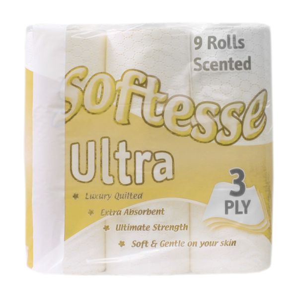 Softesse 3-Ply Scented Lemon Toilet Roll - Pack of 45 Rolls