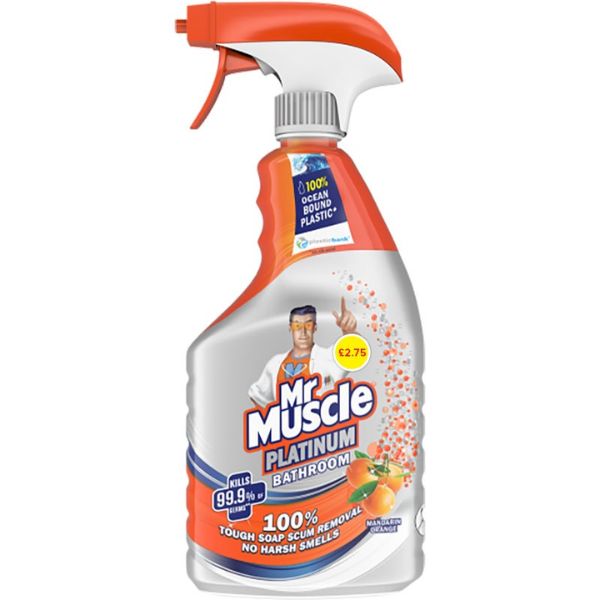 Mr Muscle Platinum Bathroom Cleaner & Limescale Remover 750ml