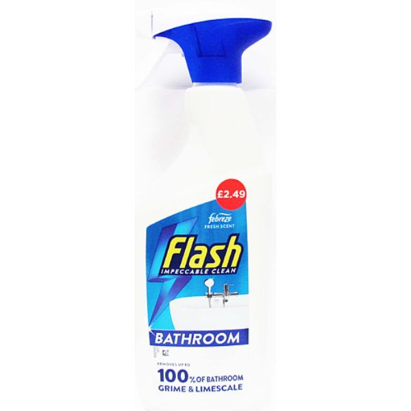 Flash Bathroom Cleaner with Limescale Removal 500ml