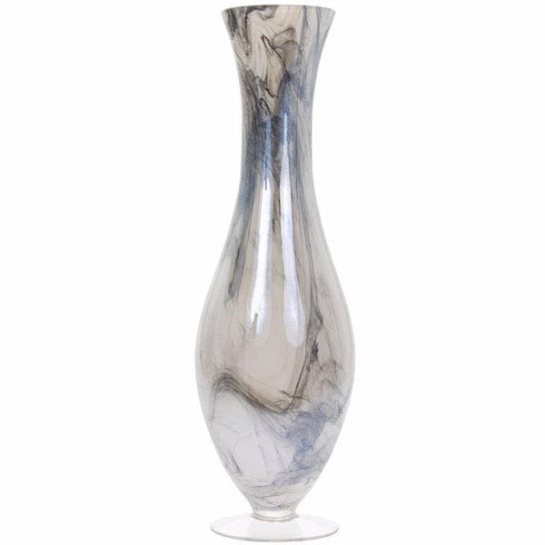 Vincenza Marble Effect Glass Vase Modern Home Décor