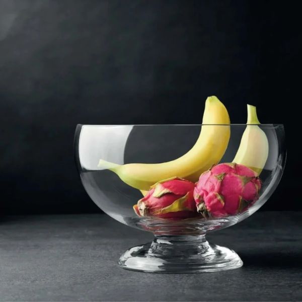 Pasabahce Crystalline Betty Bowl - Ultra-Clear Glass, Centrepiece