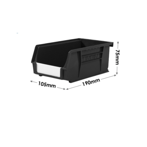 Plastor LinBin Open-Fronted Storage Bin - Stackable, Recycled Plastic