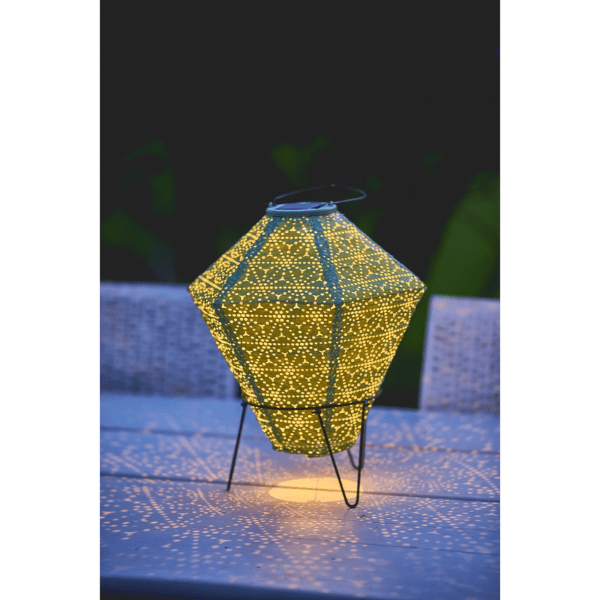 Solar Lantern Diamond Outdoor Garden Light H30xW27cm with Auto Sensor