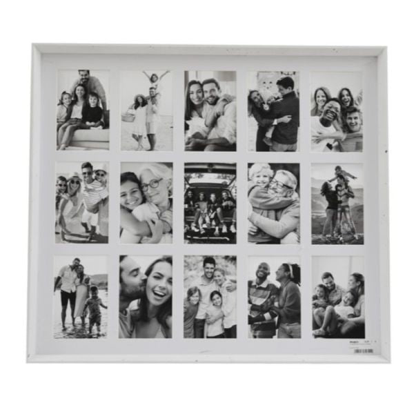 Multiframe White 61x54cm - Photo Collage, Contemporary, Wall Decor