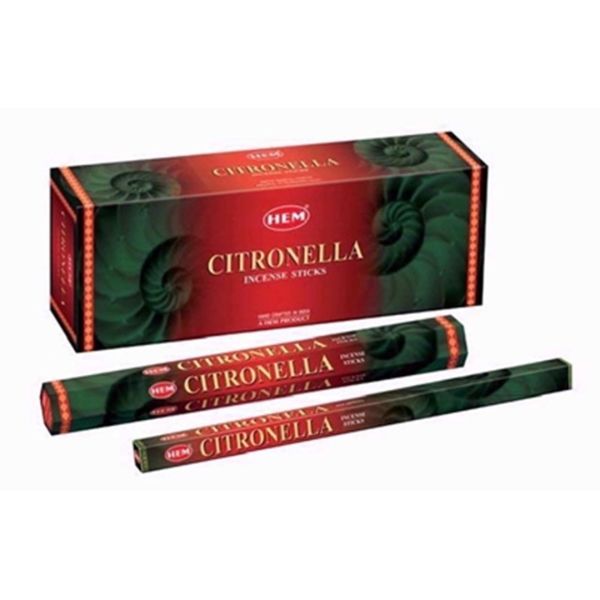 Hem Citronella Incense Sticks - Natural, Odour Neutralizing, 120 Sticks