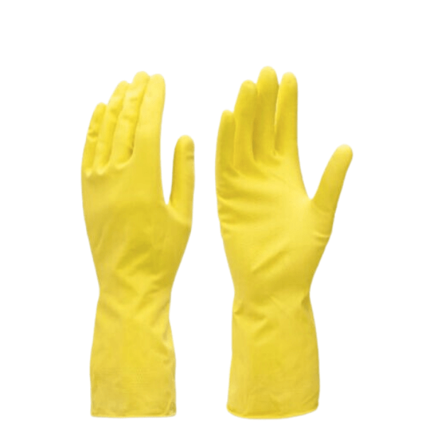 Marigold Latex Yellow Kitchen Gloves - Triple-Layer, Cotton Lined, Grippy