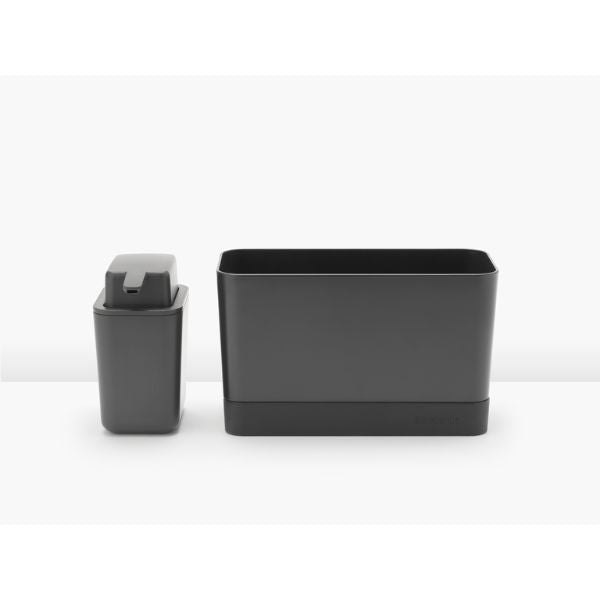 Brabantia SinkSide Sink Organiser Set - Soap Dispenser, Drip Tray