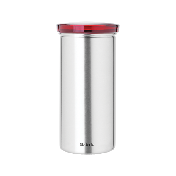 Brabantia Coffee Pad Canister - 18-Capacity, Matt Steel, Lifting System