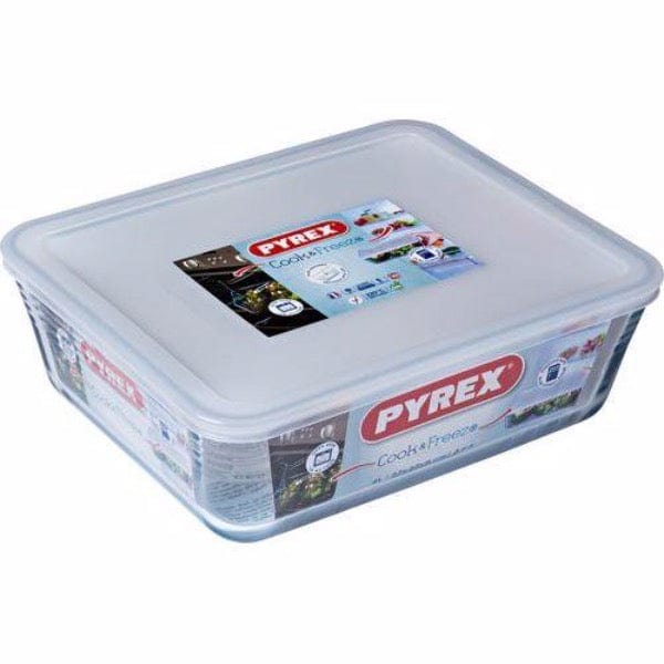 Pyrex Cook & Freeze - Oven & Freezer Safe, Borosilicate Glass, Airtight Lids