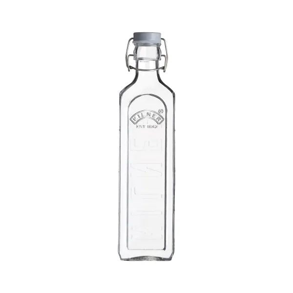 Kilner Clip Top Bottle 1L - Airtight Seal, Embossed Measurements, Classic