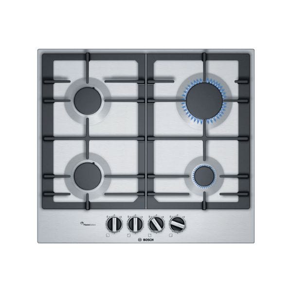 Bosch 4 60cm Gas Hob with FlameSelect in Stainless Steel