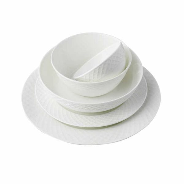 Mikasa Trellis 40-Piece Dinner Set - Bone China, Chip-Resistant