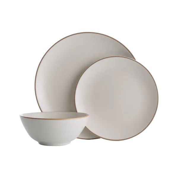 Mason Cash Classic Cream 12-Piece Dinner Set - Stoneware, Heritage Collection