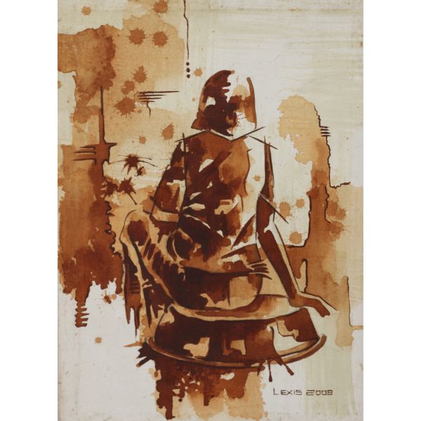 Alex Mensah 'Looking Ahead' Inspirational Hope Painting 25x35cm