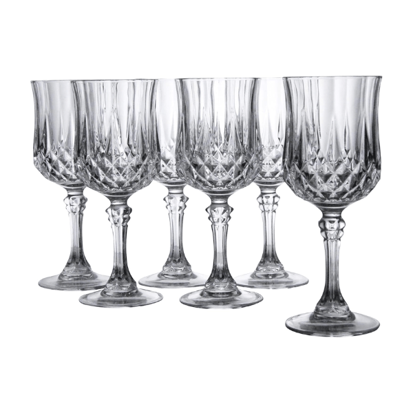 Cristal D'arques Eclat Longchamp White Wine Glasses - Pack of 6