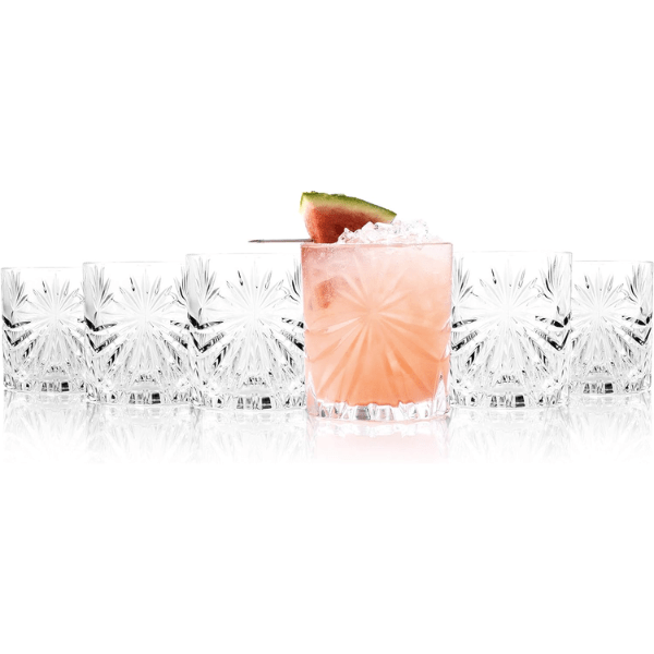 RCR Oasis Tumbler Glass Set of 6 - Italian Crystal, Sturdy Base, Multi-Purpose