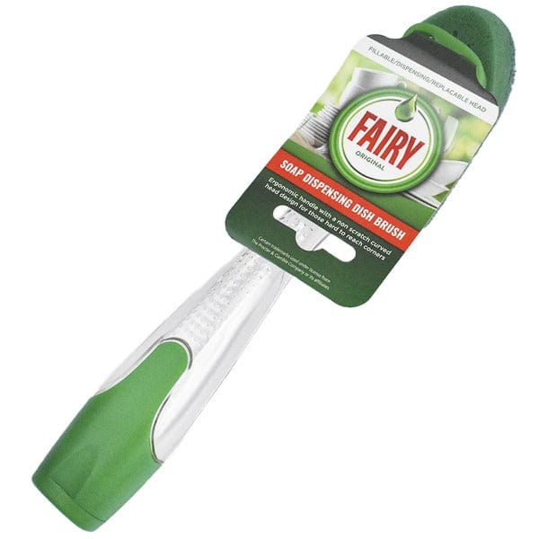 Fairy Soap Dispensing Brush - Built-In Dispenser, Ergonomic, Kitchen & Bathroom