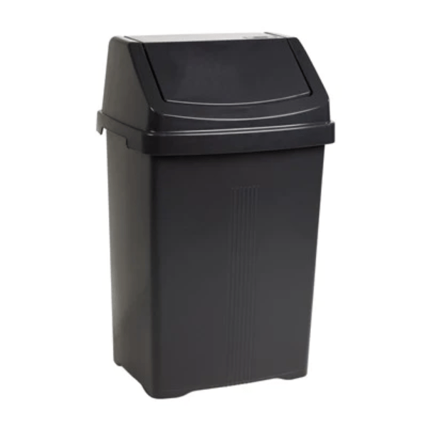 Wham Casa 25L Plastic Swing Bin - Lid Included, Kitchen & Office