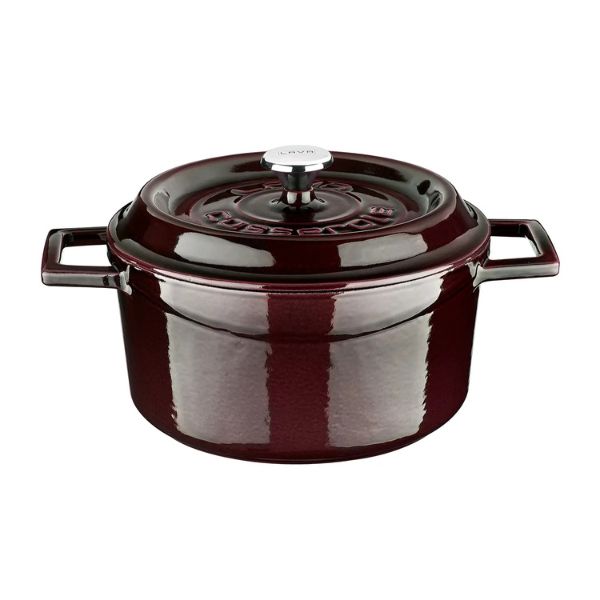 Lava Premium Round Casserole 20cm - Majolica Glaze, Renaissance Technique