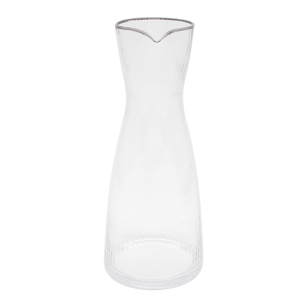 Lesser & Pavey Elegance Carafe with Silver Rim - Elegant Pourer, Multi-Use