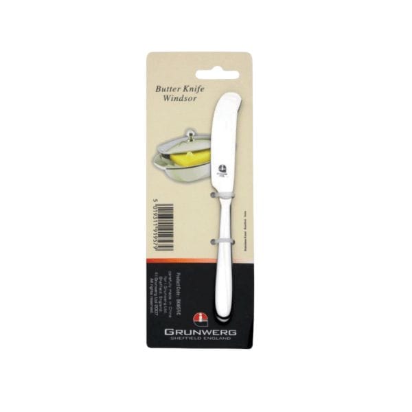 Grunwerg Butter Knife - Stainless Steel, Mirror Finish, Classic Design