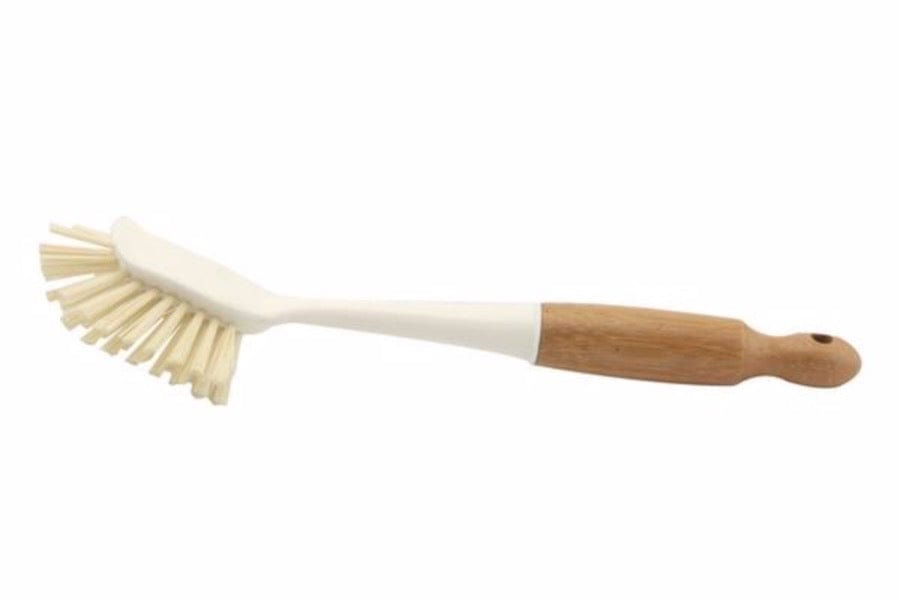 Apollo Bamboo Handle Dish Brush - Built-In Scraper, Eco-Friendly, Recycled