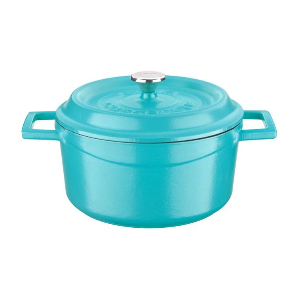 Lava Spring Round Cast Iron Casserole 20cm - Matt Finish, Induction Ready