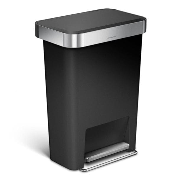 Simplehuman 45L Plastic Pedal Bin with Steel Trim