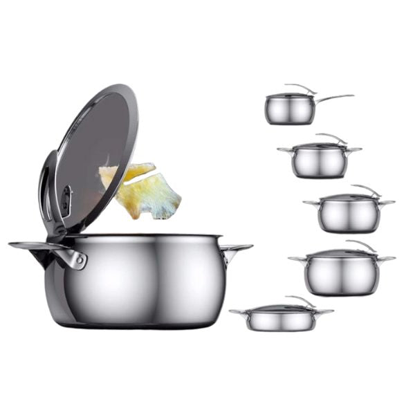 SKK Series 1 5-Piece Cookware Set - Induction, Non-Stick, Stainless Steel