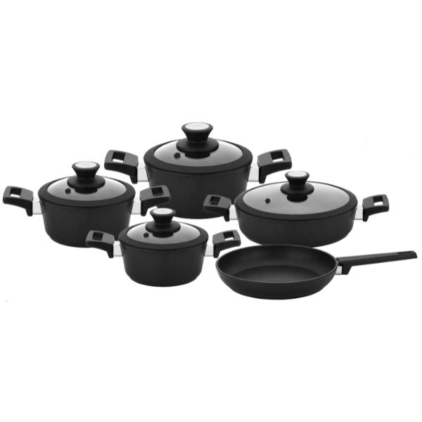 SKK Series 6-Piece Cast Aluminum Cookware Set - Induction Base, PFOA-Free