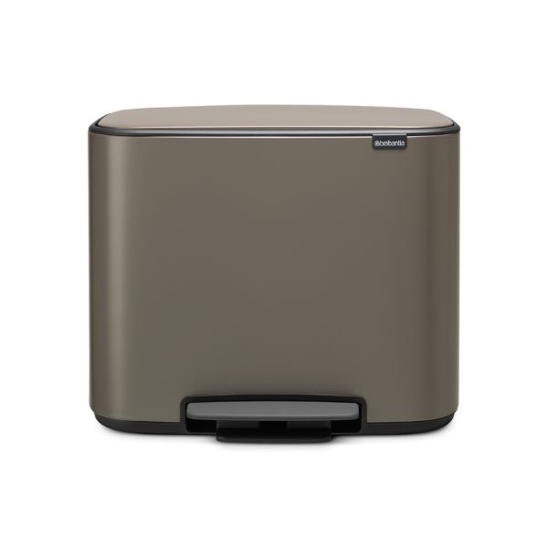 Brabantia Bo Pedal Bin 11+23L - Dual Compartment, Soft-Close, Waste Separation