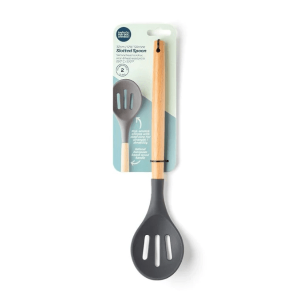 Taylors Eye Witness Silicone & Beech Wood Slotted Spoon
